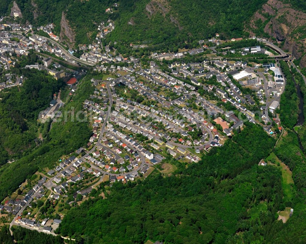 Idar-Oberstein from the bird's eye view: Settlement of Idar-Oberstein in the state Rhineland-Palatinate