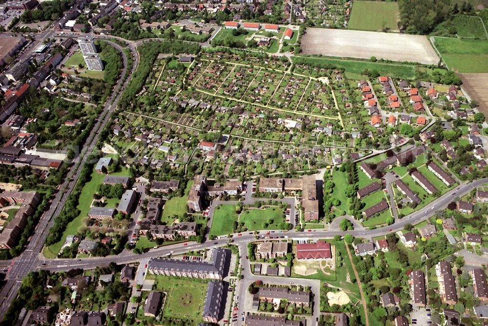 Aerial photograph Krefeld - Settlement in Krefeld in the state North Rhine-Westphalia