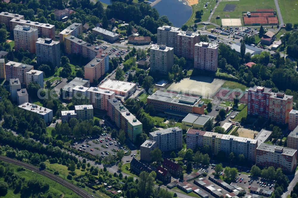 Aerial image Karlovy Vary - Karlsbad - Settlement in Karlovy Vary - Karlsbad in Cechy - Boehmen, Czech Republic