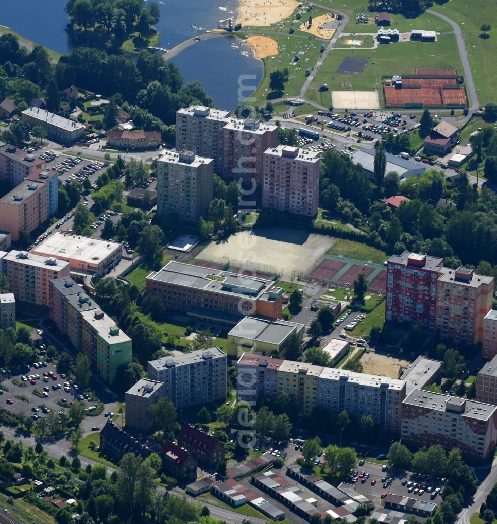 Karlovy Vary - Karlsbad from above - Settlement in Karlovy Vary - Karlsbad in Cechy - Boehmen, Czech Republic