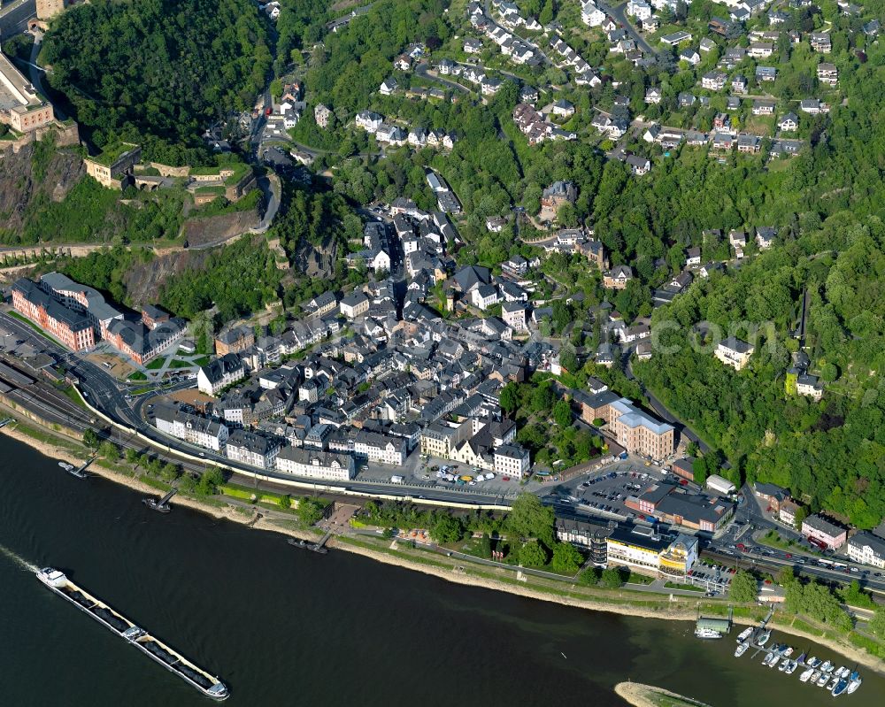 Koblenz, Ehrenbreitstein from the bird's eye view: Settlement in Koblenz, Ehrenbreitstein in the state Rhineland-Palatinate