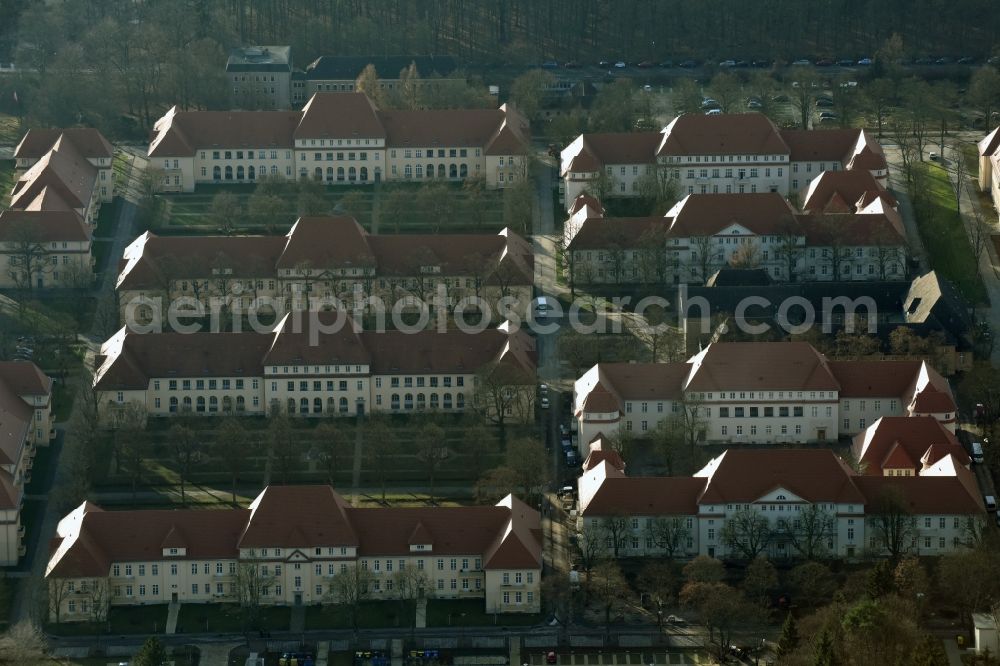 Berlin from the bird's eye view: Residential settlement Ludwig Hoffmann Quartier in Berlin-Buch in Germany