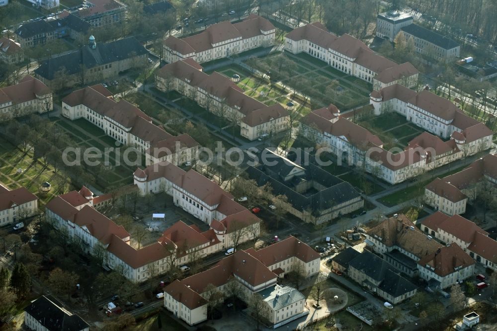 Aerial image Berlin - Residential settlement Ludwig Hoffmann Quartier in Berlin-Buch in Germany