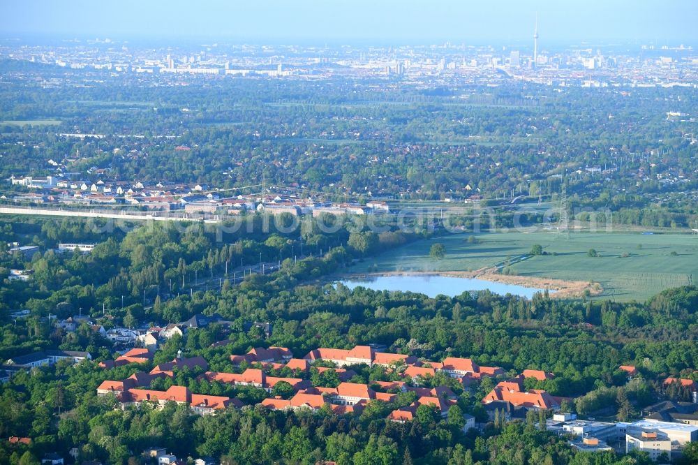 Aerial photograph Berlin - Residential settlement Ludwig Hoffmann Quartier in Berlin-Buch in Germany