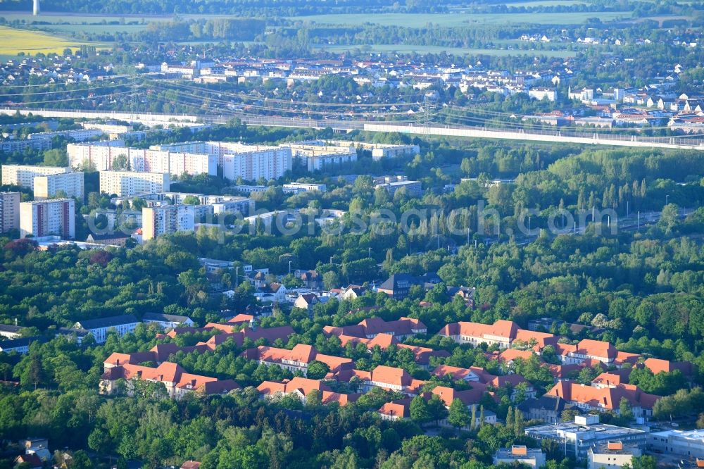 Berlin from the bird's eye view: Residential settlement Ludwig Hoffmann Quartier in Berlin-Buch in Germany