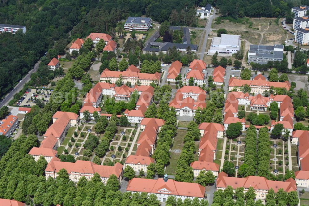 Aerial image Berlin - Residential settlement Ludwig Hoffmann Quartier in Berlin-Buch in Germany