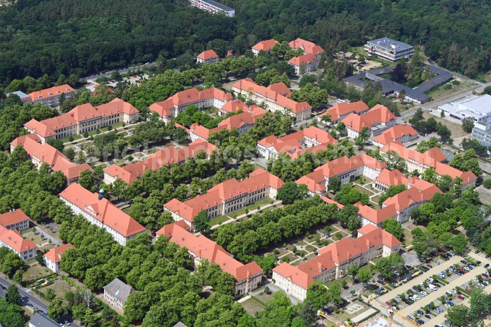 Aerial photograph Berlin - Residential settlement Ludwig Hoffmann Quartier in Berlin-Buch in Germany