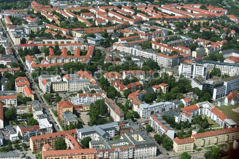 Magdeburg from the bird's eye view: Settlement in the district Stadtfeld Ost in Magdeburg in the state Saxony-Anhalt