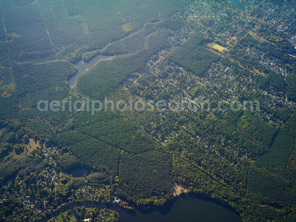 Berlin from above - Settlement at the Mueggelspreewiesen in Mueggelheim in Berlin in Germany