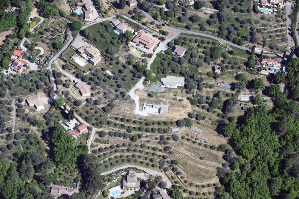 Aerial image Montauroux - Settlement in Montauroux in Provence-Alpes-Cote d'Azur, France