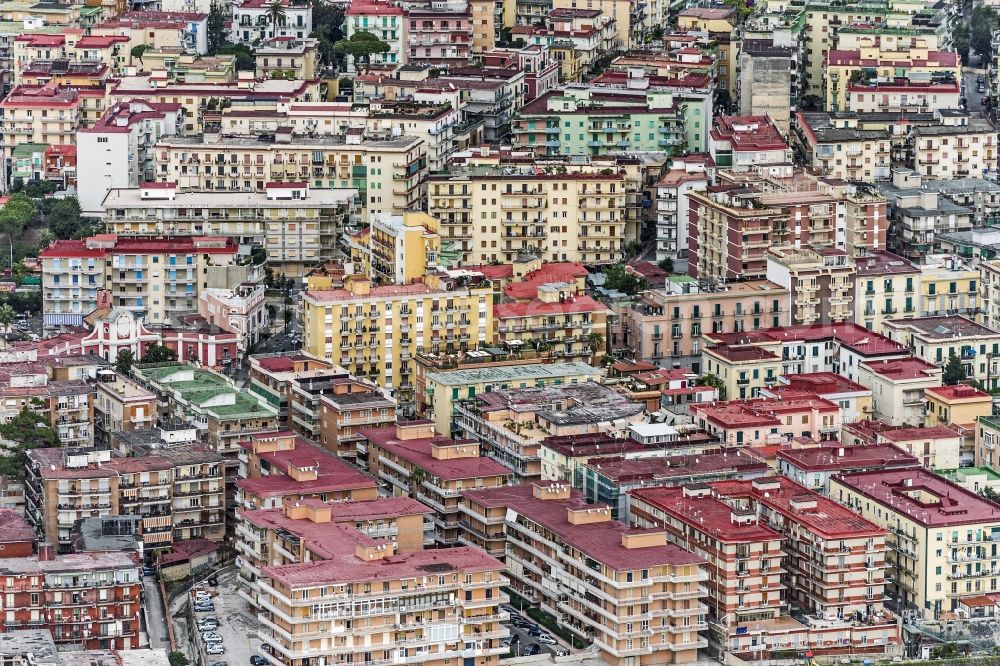 Aerial image Neapel - Settlement in Naples in Italy