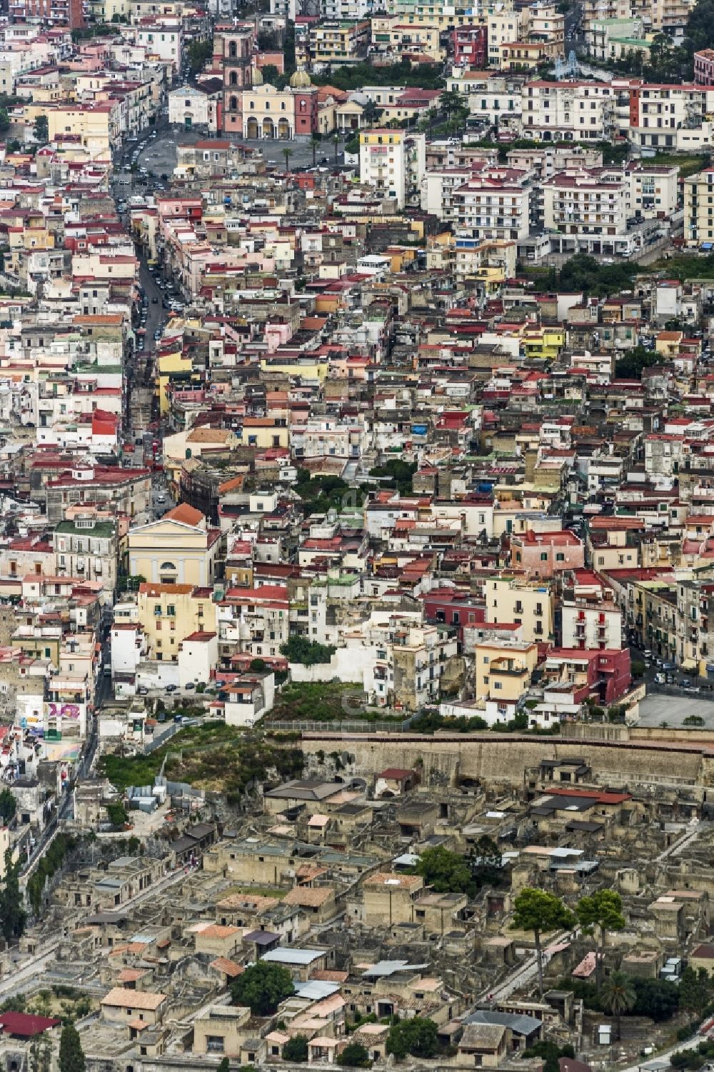 Neapel from above - Settlement in Naples in Italy