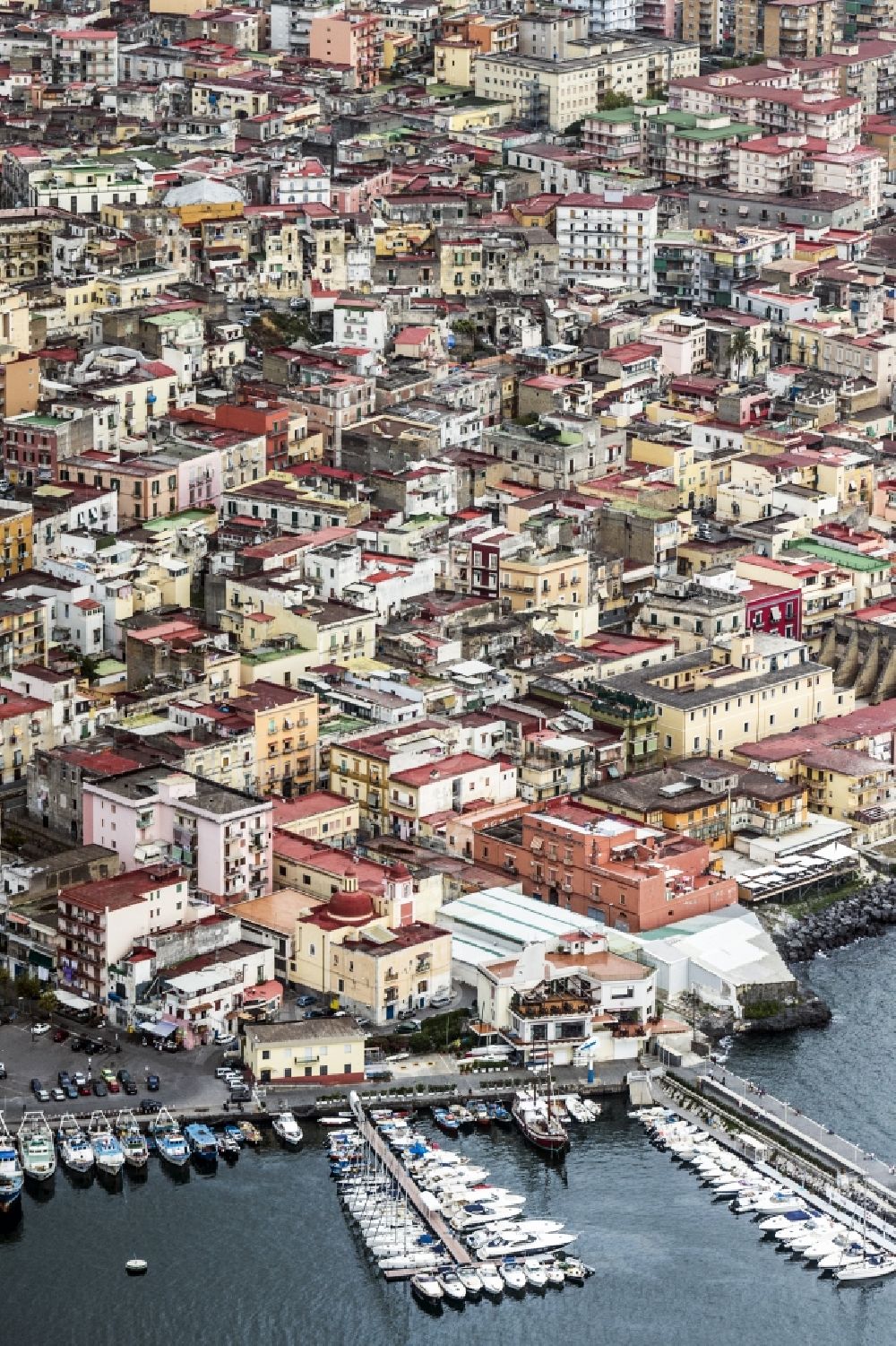 Aerial image Neapel - Settlement in Naples in Italy