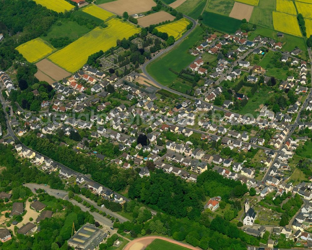 Neuwied from above - Settlement in Neuwied in the state Rhineland-Palatinate