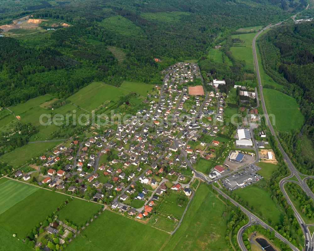 Nister from above - Settlement in Nister in the state Rhineland-Palatinate