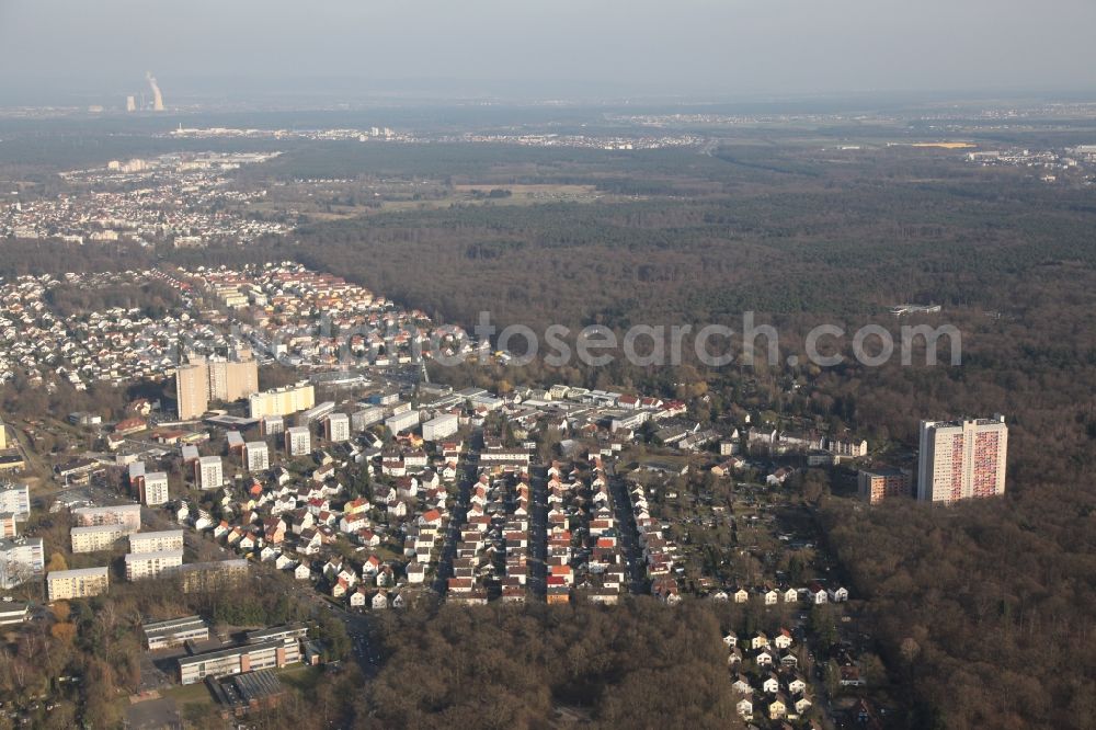 Aerial image Offenbach am Main - Settlement in Offenbach am Main in the state Hesse. offenbach.de