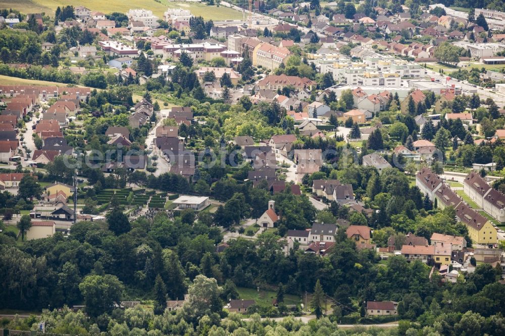 Fischamend-Markt from the bird's eye view: Residential area in the Fischamend-Markt part of Fischamend in Lower Austria, Austria