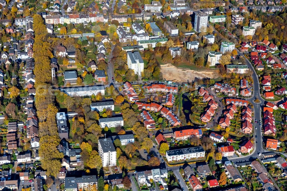 Duisburg from above - Settlement in the district Grossenbaum in Duisburg in the state North Rhine-Westphalia, Germany