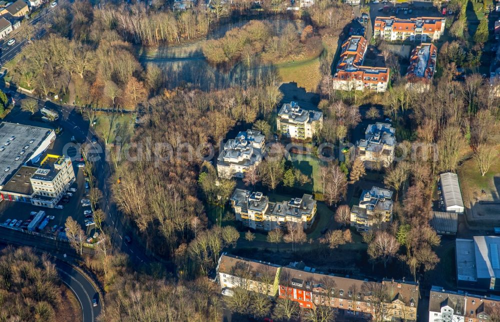 Bochum from above - Settlement in the district Hamme in Bochum in the state North Rhine-Westphalia