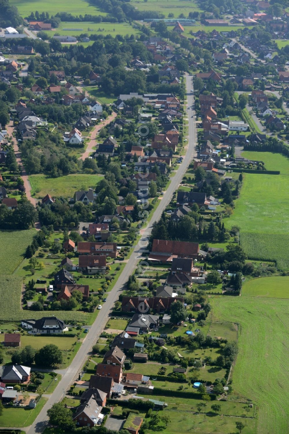 Aerial photograph Rehburg-Loccum - Settlement at the street Duesselburger Strasse in Rehburg-Loccum in the state Lower Saxony