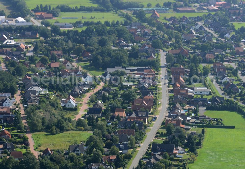 Aerial image Rehburg-Loccum - Settlement at the street Duesselburger Strasse in Rehburg-Loccum in the state Lower Saxony