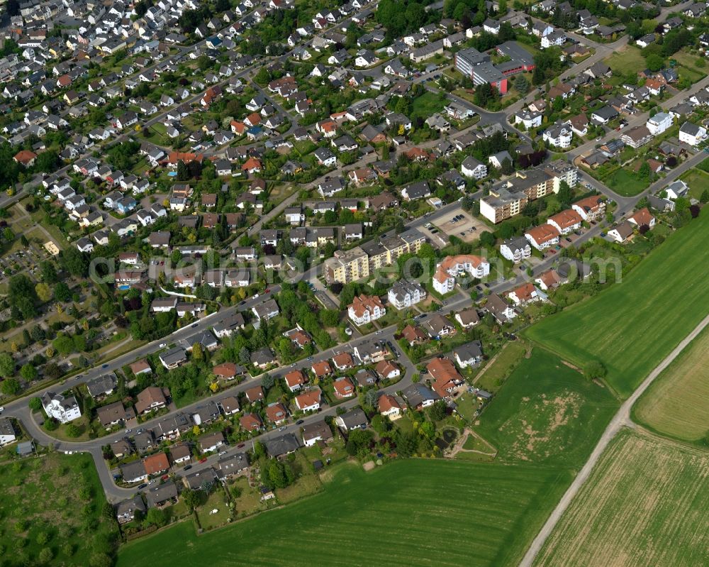 Scheuerfeld, Höhr from the bird's eye view: Settlement in Scheuerfeld, Hoehr in the state Rhineland-Palatinate