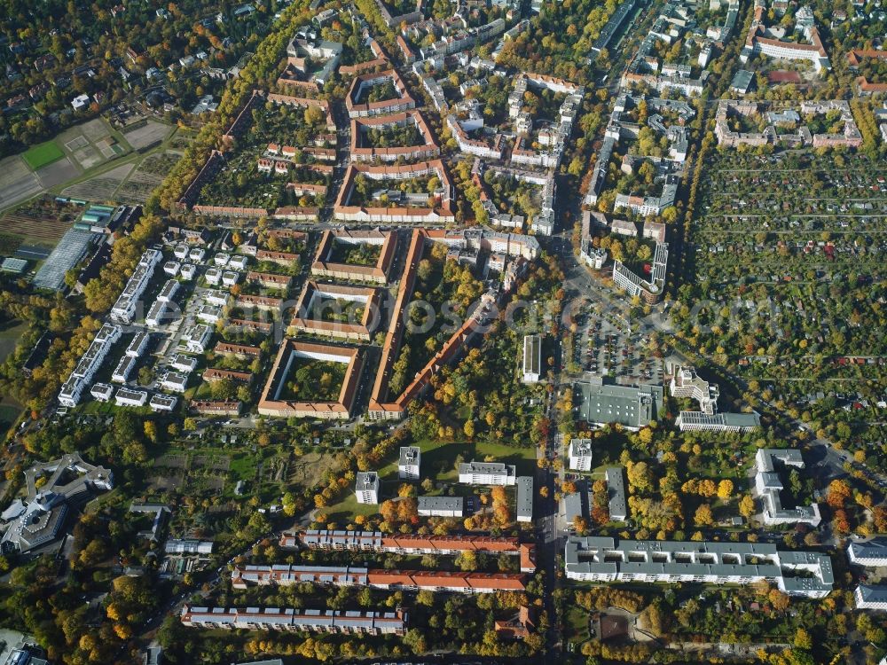 Aerial image Berlin - Settlement at the Sylter street - Borkumer street - Zoopoter street - Helgolandstrasse in Berlin