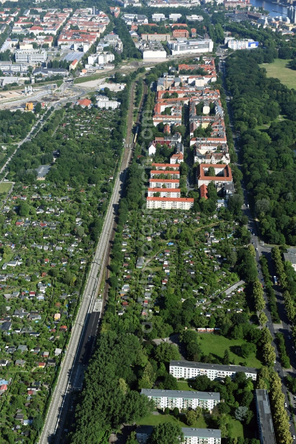 Berlin from above - Residential area - settlement Treptow in Berlin