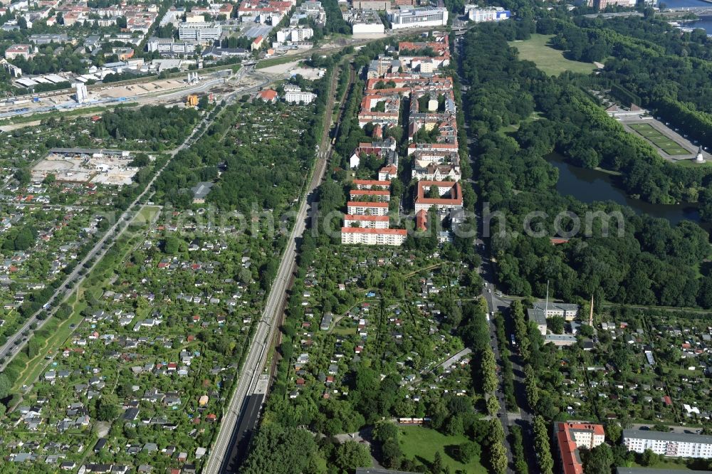 Aerial photograph Berlin - Residential area - settlement Treptow in Berlin