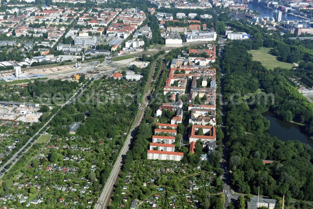 Berlin from above - Residential area - settlement Treptow in Berlin