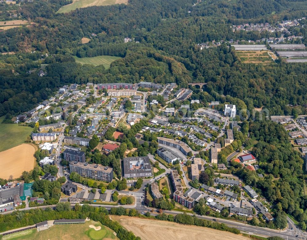 Unterilp from the bird's eye view: Settlement in Unterilp in the state North Rhine-Westphalia, Germany