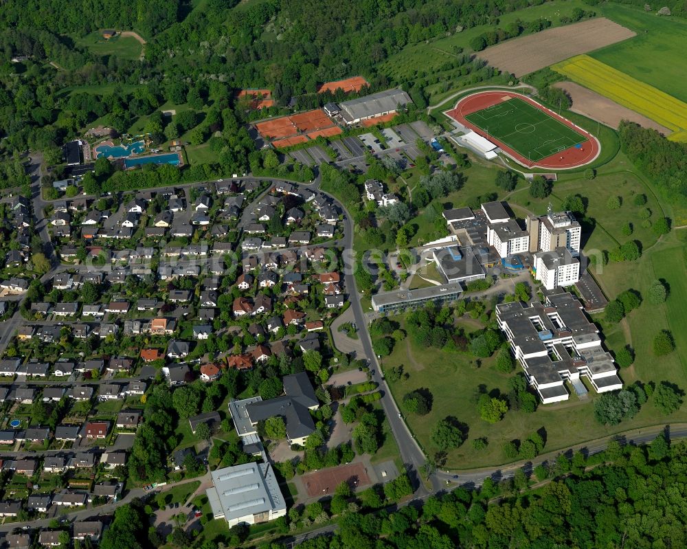 Aerial image Vallendar, Mallendarer-Berg - Residential area - settlement in Vallendar, Mallendarer mountain on the B42 in the state of Rhineland-Palatinate