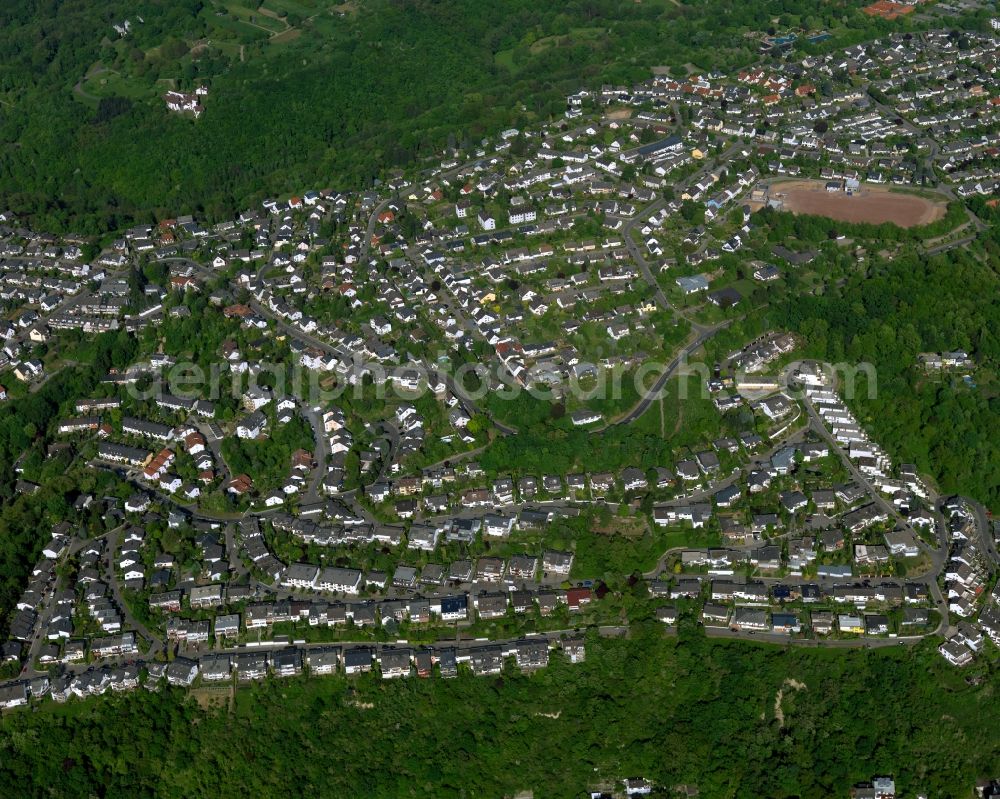 Vallendar from the bird's eye view: Settlement in Vallendar in the state Rhineland-Palatinate