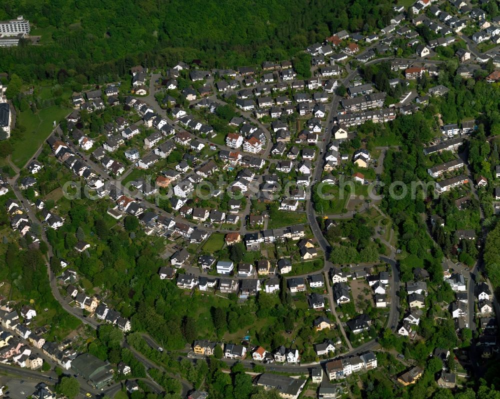 Aerial image Vallendar - Settlement in Vallendar in the state Rhineland-Palatinate