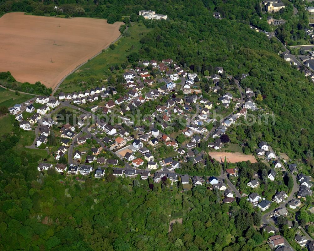 Vallendar from the bird's eye view: Settlement in Vallendar in the state Rhineland-Palatinate