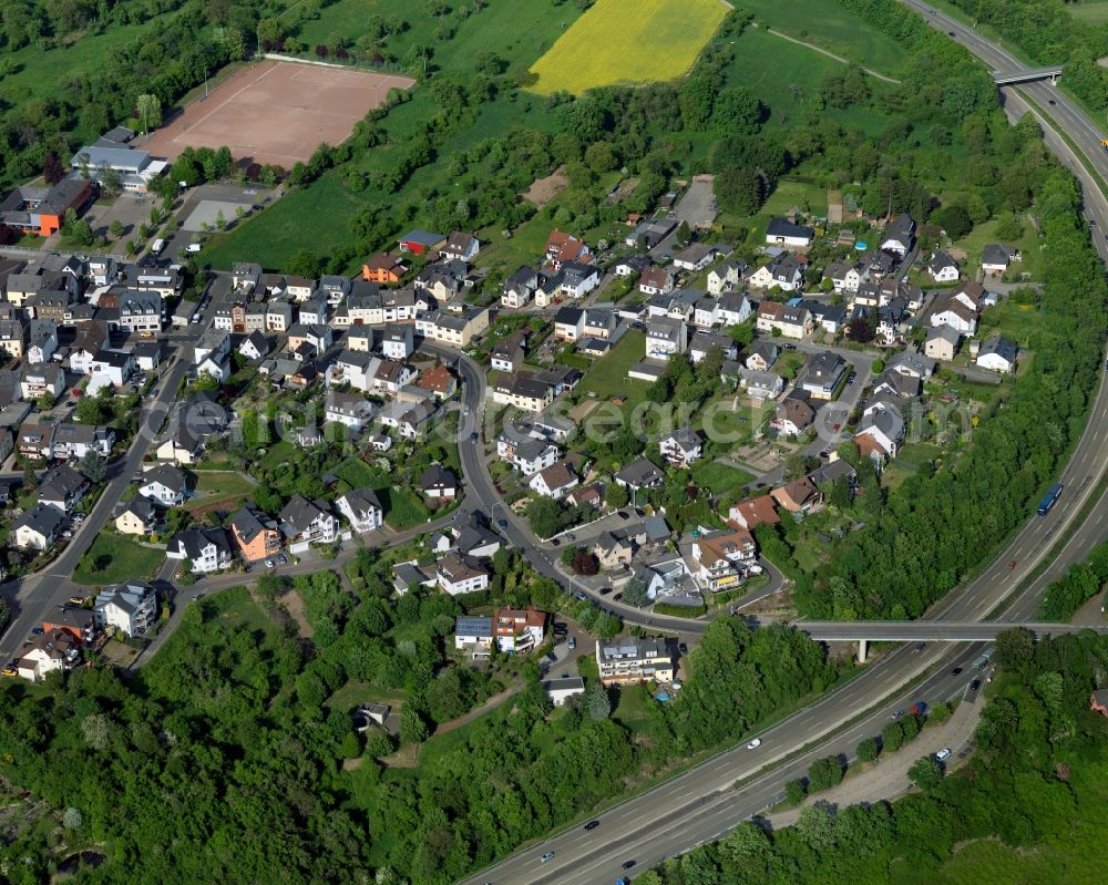 Aerial photograph Weitersburg - Settlement in Weitersburg in the state Rhineland-Palatinate