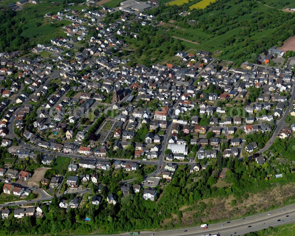 Weitersburg from above - Settlement in Weitersburg in the state Rhineland-Palatinate