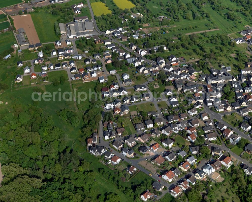 Aerial photograph Weitersburg - Settlement in Weitersburg in the state Rhineland-Palatinate