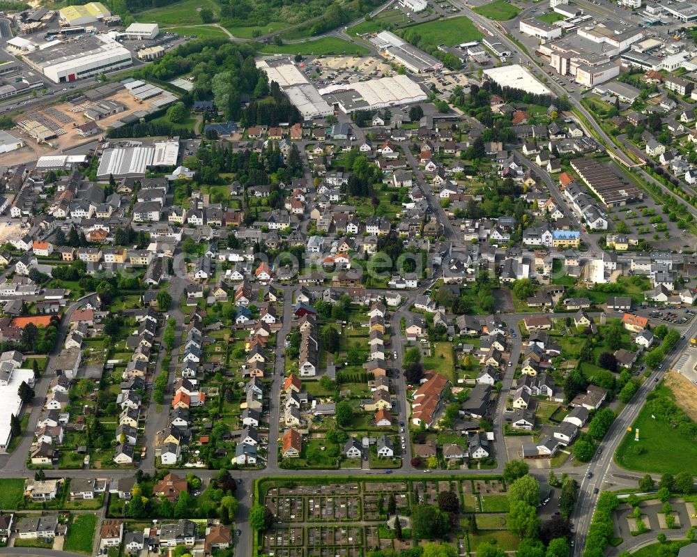 Wirges from the bird's eye view: Settlement in Wirges in the state Rhineland-Palatinate