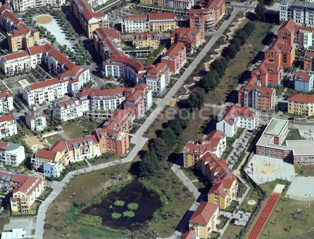 Aerial image Potsdam - Drewitz / Kirchsteigfeld - Wohngebietsneubauten in Potsdam-Kirchsteigfeld