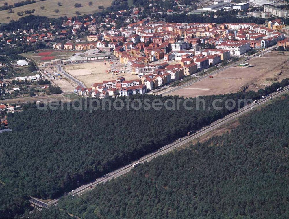 Aerial photograph Potsdam - Drewitz / Kirchsteigfeld - Wohngebietsneubauten in Potsdam-Kirchsteigfeld