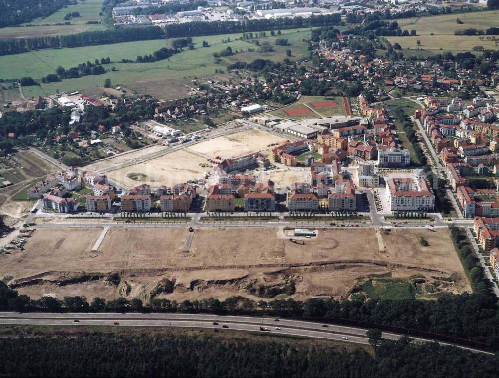 Potsdam - Drewitz / Kirchsteigfeld from above - Wohngebietsneubauten in Potsdam-Kirchsteigfeld