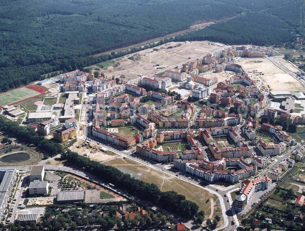 Aerial image Potsdam - Drewitz / Kirchsteigfeld - Wohngebietsneubauten in Potsdam-Kirchsteigfeld