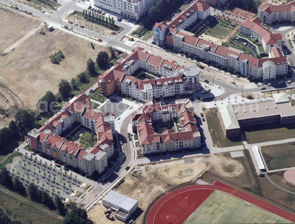 Aerial image Potsdam - Drewitz / Kirchsteigfeld - Wohngebietsneubauten in Potsdam-Kirchsteigfeld