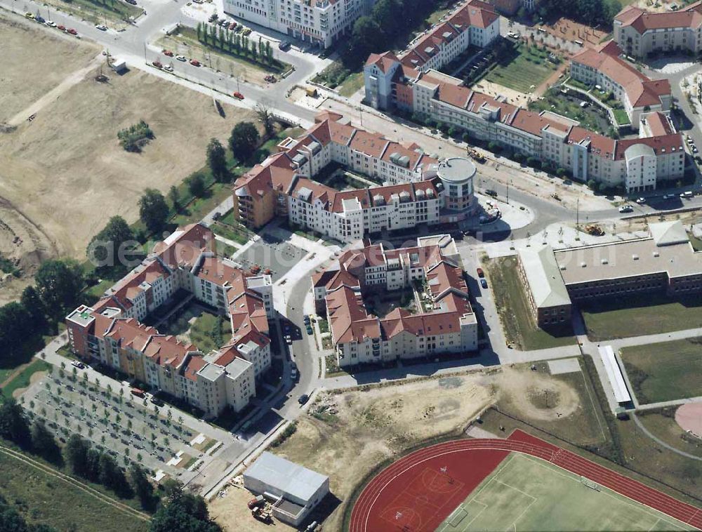 Aerial photograph Potsdam - Drewitz / Kirchsteigfeld - Wohngebietsneubauten in Potsdam-Kirchsteigfeld