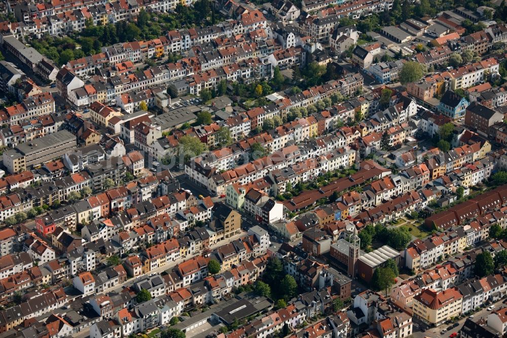 Aerial image Bremen - View of residential buildings in Bremen in the homonymous state