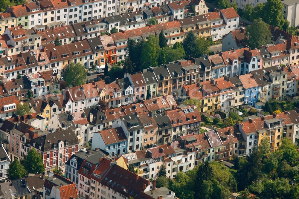 Bremen from above - View of residential buildings in Bremen in the homonymous state