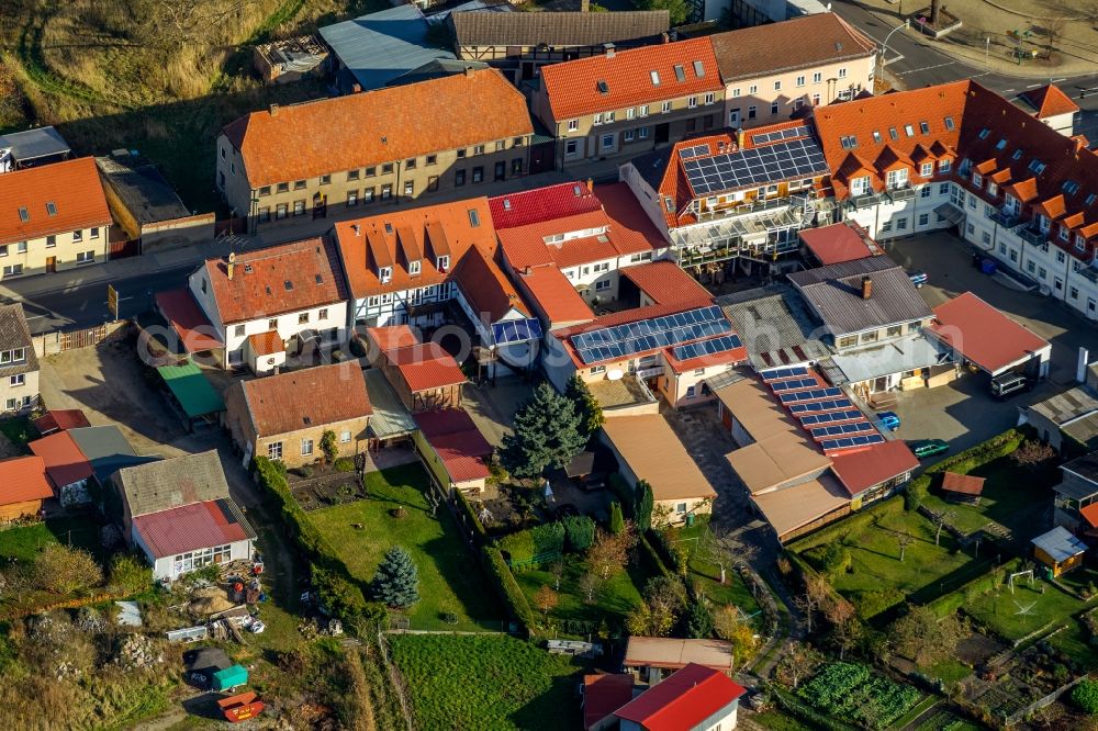 Mirow from the bird's eye view: View of residential buildings in Mirow in the state Mecklenburg-West Pomerania