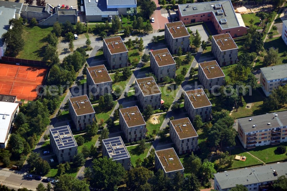 Berlin OT Dahlem from the bird's eye view: View of residence buildings in the district of Dahlem in Berlin