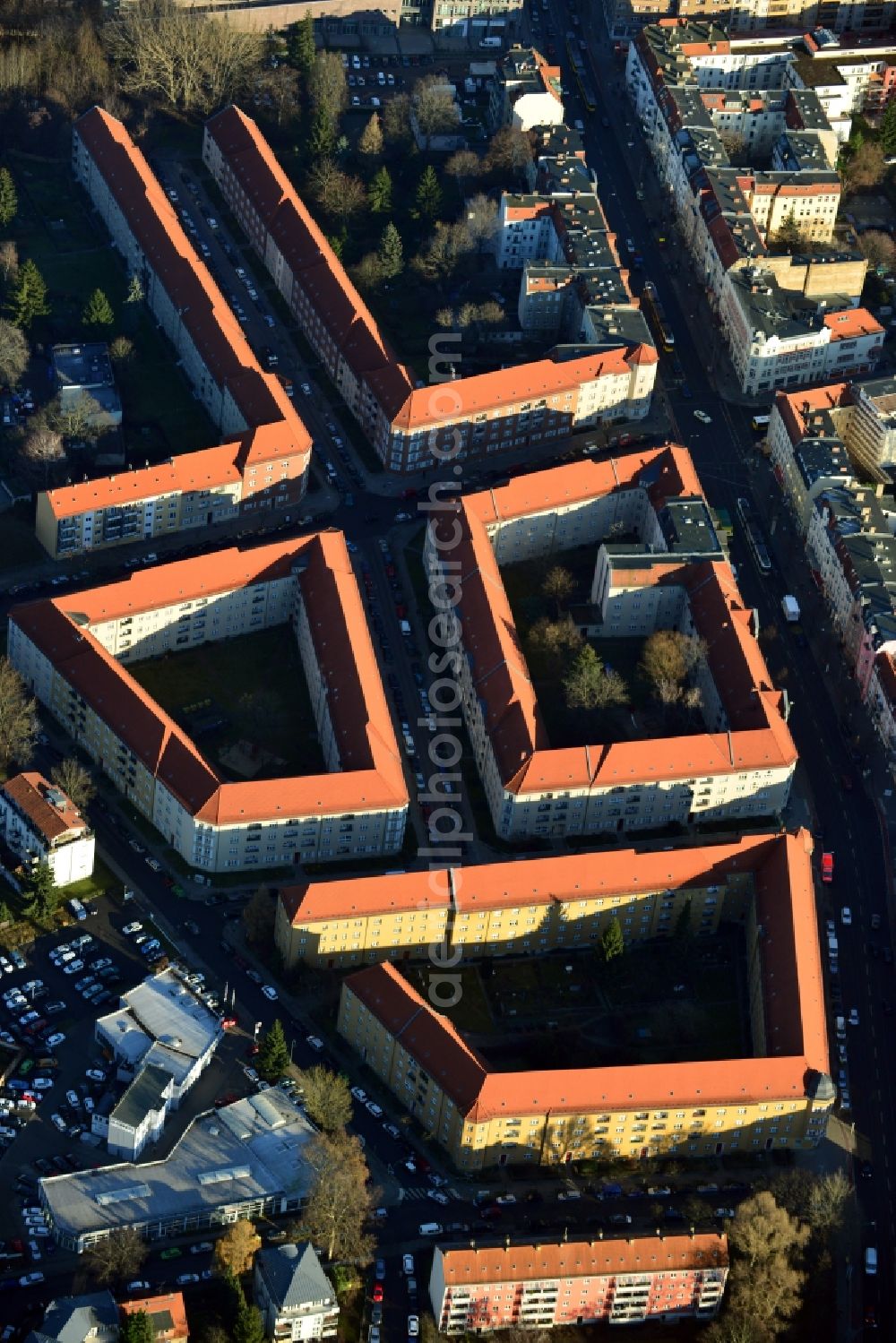 Aerial photograph Berlin OT Köpenick - View of residential buildings in the district of Koepenick in Berlin